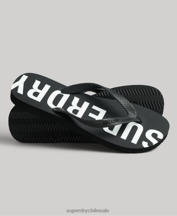 hombres Superdry negro chanclas deportivas code core 2R68Z1915