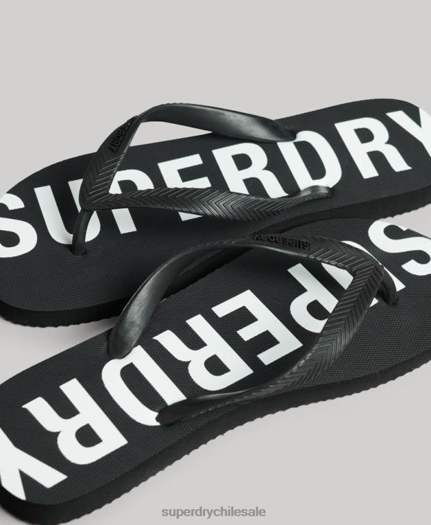 hombres Superdry negro chanclas deportivas code core 2R68Z1915