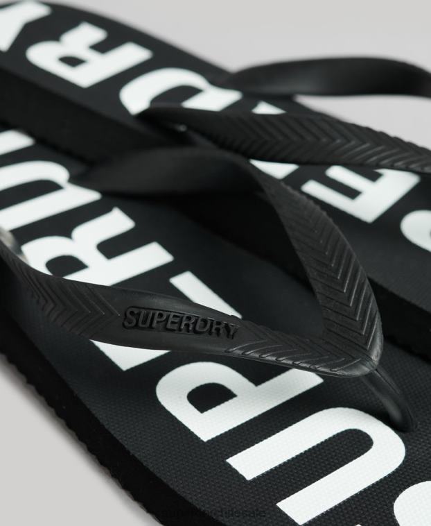 hombres Superdry negro chanclas deportivas code core 2R68Z1915