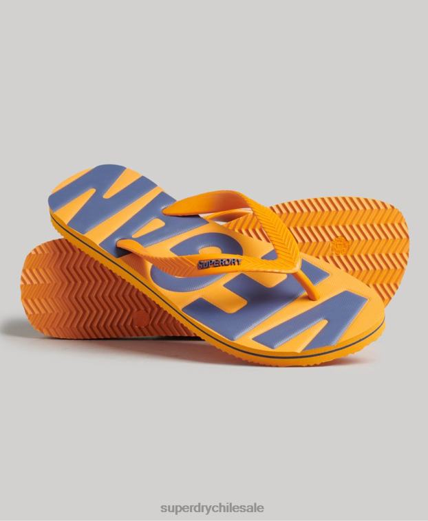 hombres Superdry oro chanclas clásicas veganas vintage 2R68Z1925