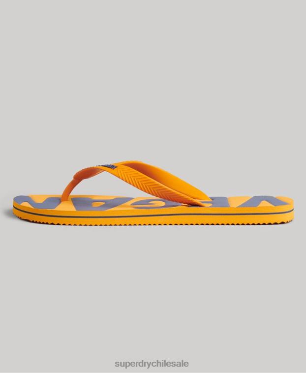 hombres Superdry oro chanclas clásicas veganas vintage 2R68Z1925