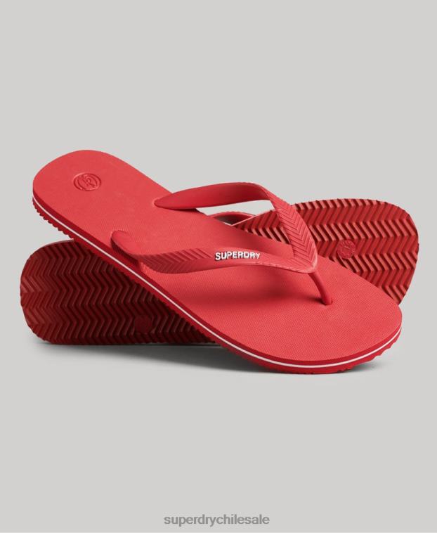 hombres Superdry rojo chanclas clásicas antiguas 2R68Z1757