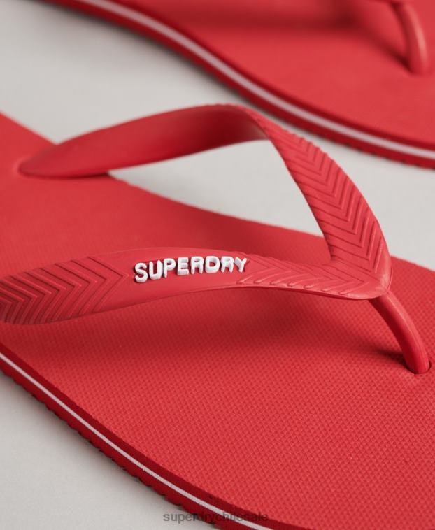 hombres Superdry rojo chanclas clásicas antiguas 2R68Z1757
