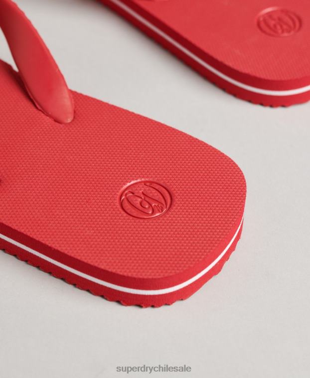 hombres Superdry rojo chanclas clásicas antiguas 2R68Z1757