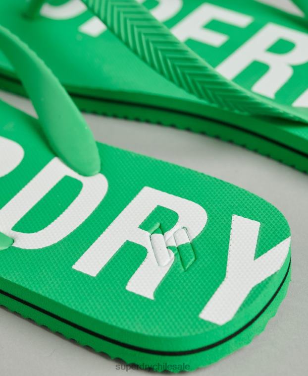 hombres Superdry verde chanclas code essential 2R68Z1932