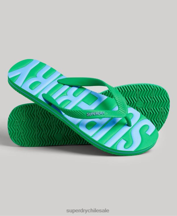 hombres Superdry verde chanclas veganas 2R68Z118