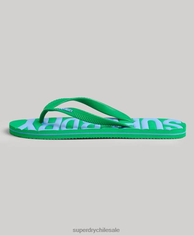 hombres Superdry verde chanclas veganas 2R68Z118