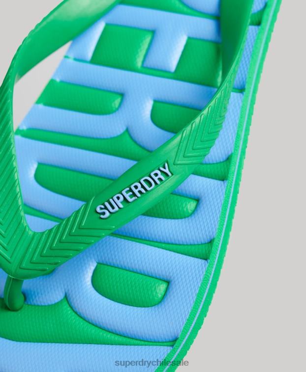 hombres Superdry verde chanclas veganas 2R68Z118