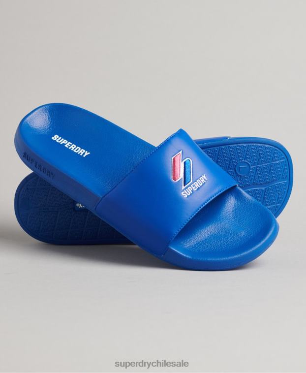 hombres Superdry azul deslizadores de piscina código esencial 2R68Z1919