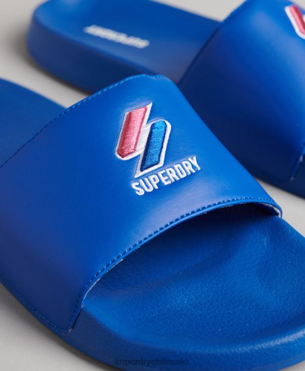 hombres Superdry azul deslizadores de piscina código esencial 2R68Z1919