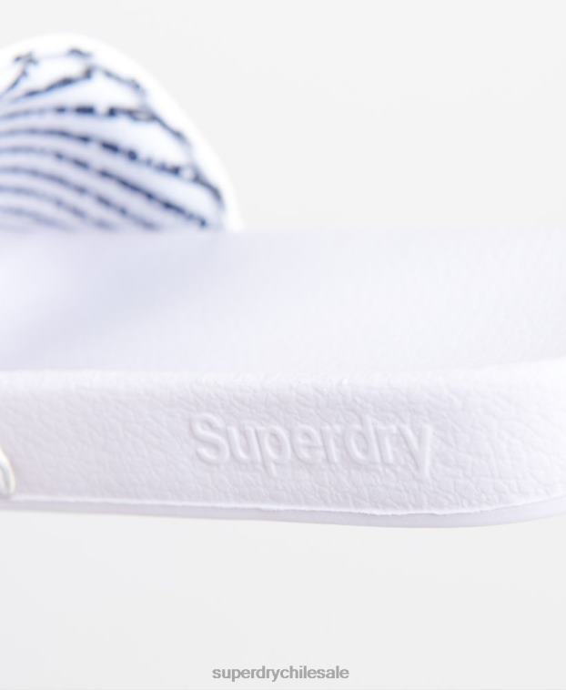 hombres Superdry blanco chanclas clásicas con logo 2R68Z1939