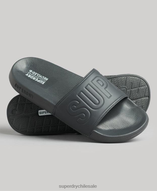 hombres Superdry gris oscuro Deslizadores de grupo de núcleo de código 2R68Z1889