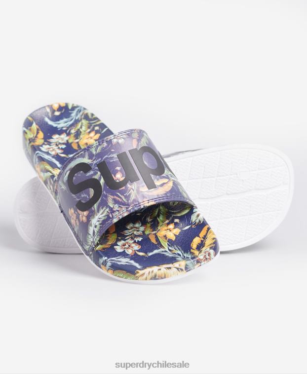 hombres Superdry multi deslizadores de piscina estampados 2R68Z1931