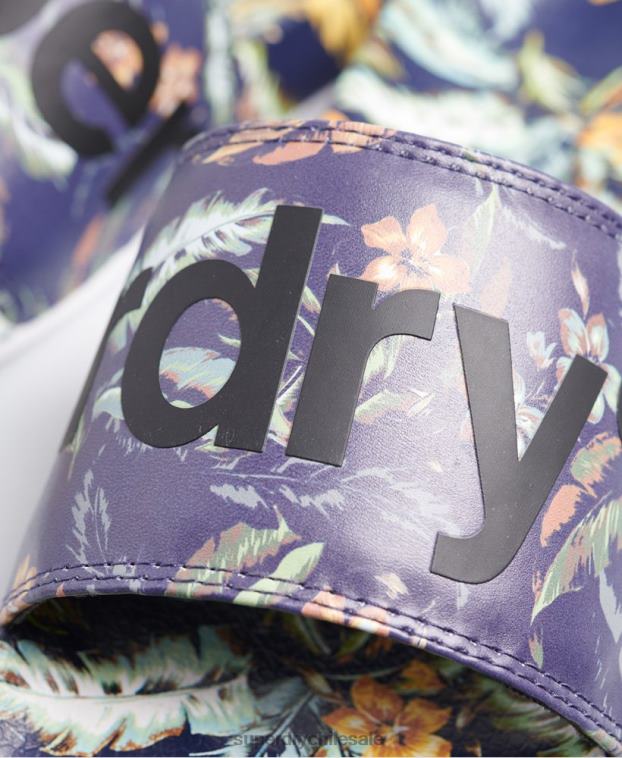 hombres Superdry multi deslizadores de piscina estampados 2R68Z1931