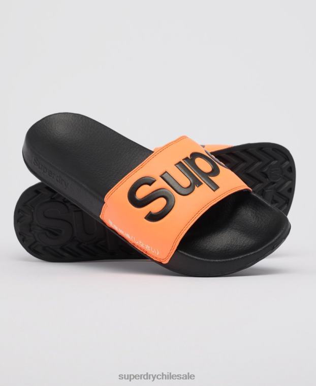 hombres Superdry naranja chanclas clásicas con logo 2R68Z1934