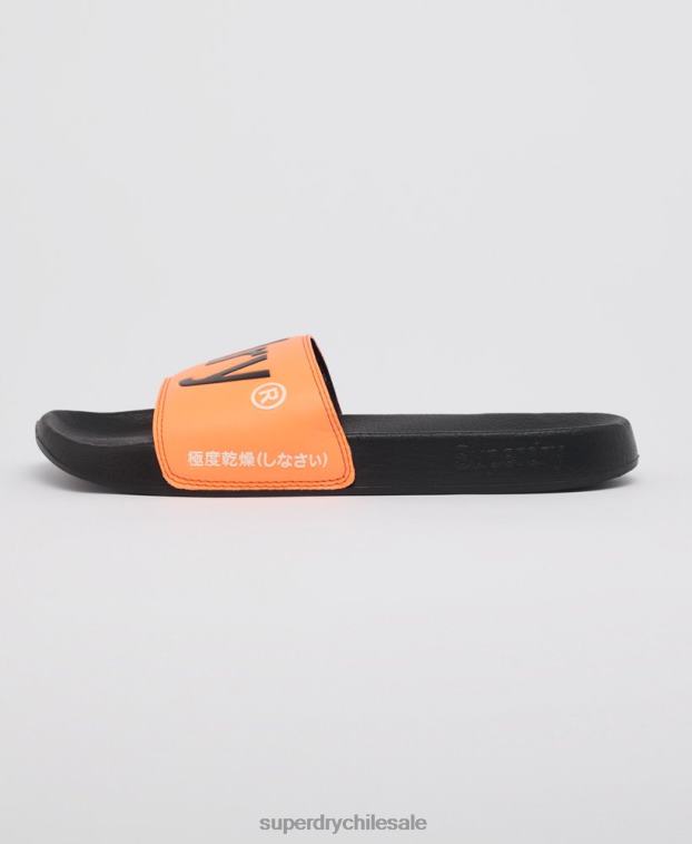 hombres Superdry naranja chanclas clásicas con logo 2R68Z1934