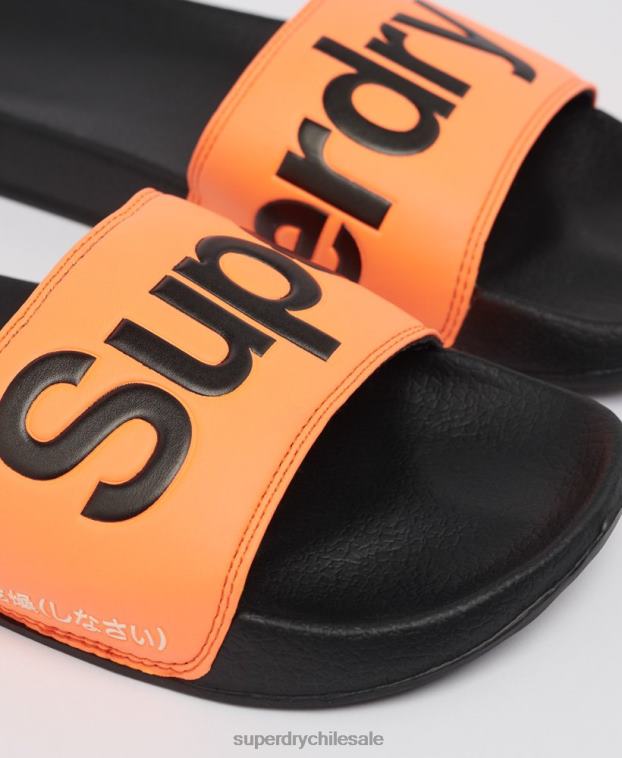hombres Superdry naranja chanclas clásicas con logo 2R68Z1934