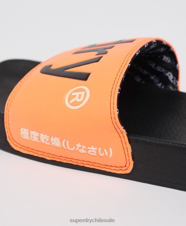 hombres Superdry naranja chanclas clásicas con logo 2R68Z1934