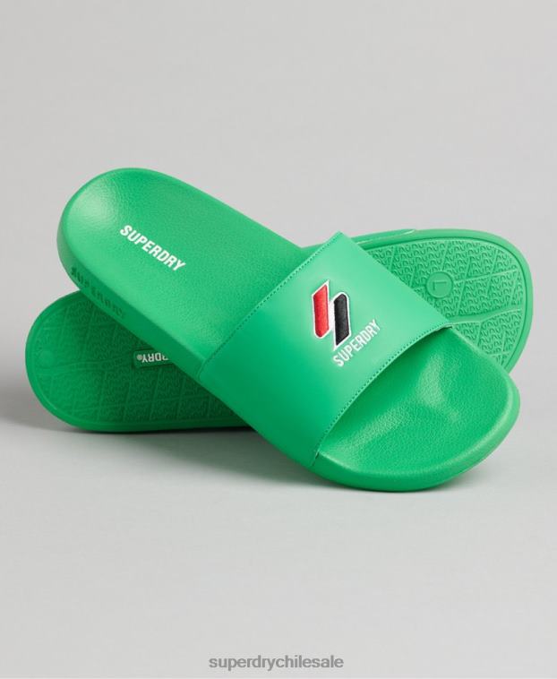 hombres Superdry verde deslizadores de piscina código esencial 2R68Z1922