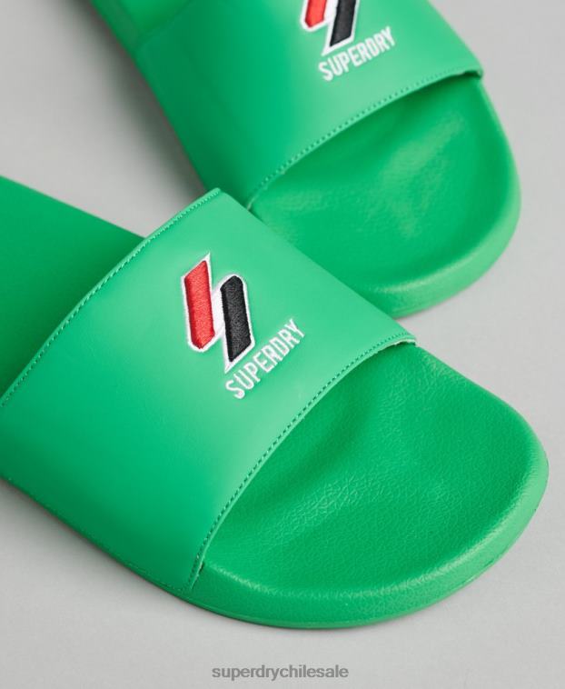 hombres Superdry verde deslizadores de piscina código esencial 2R68Z1922