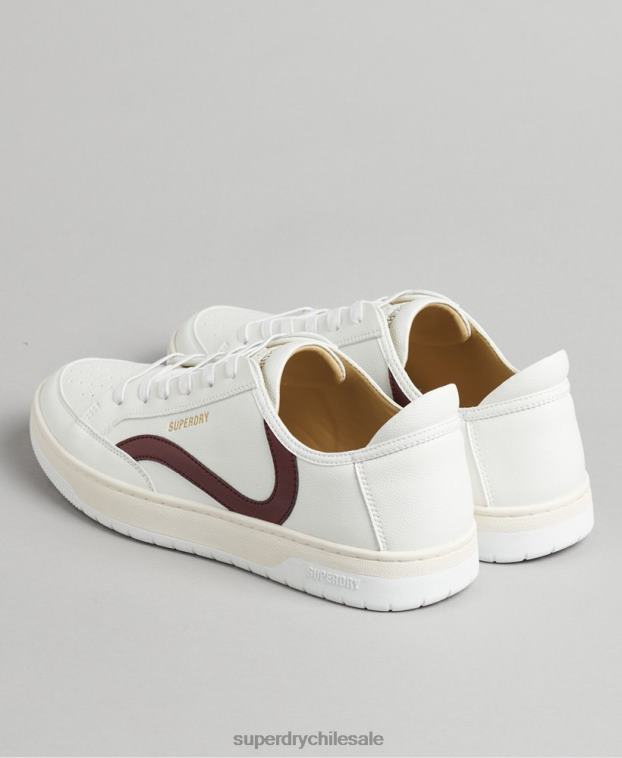 hombres Superdry blanco tenis bajos vegan basket 2R68Z1911