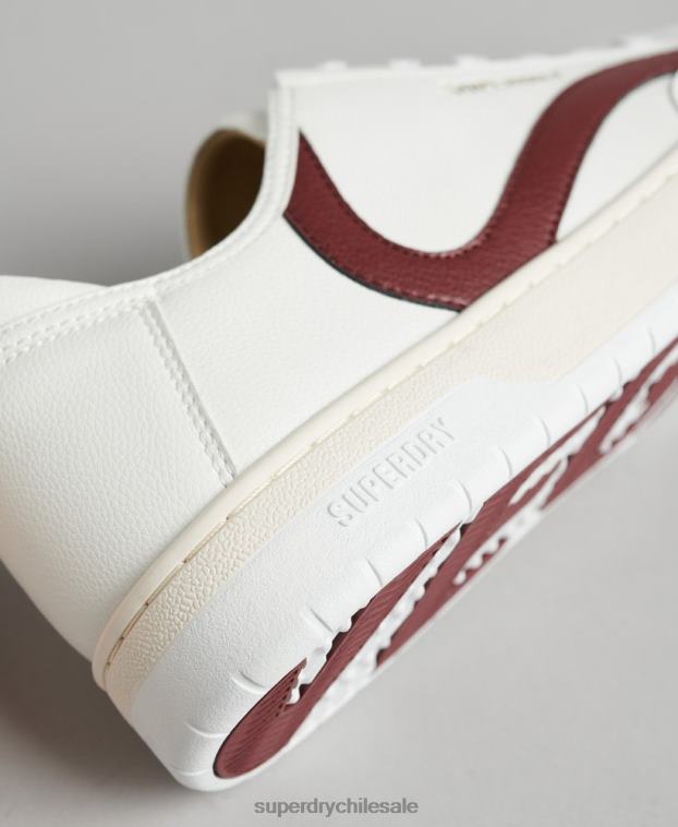 hombres Superdry blanco tenis bajos vegan basket 2R68Z1911