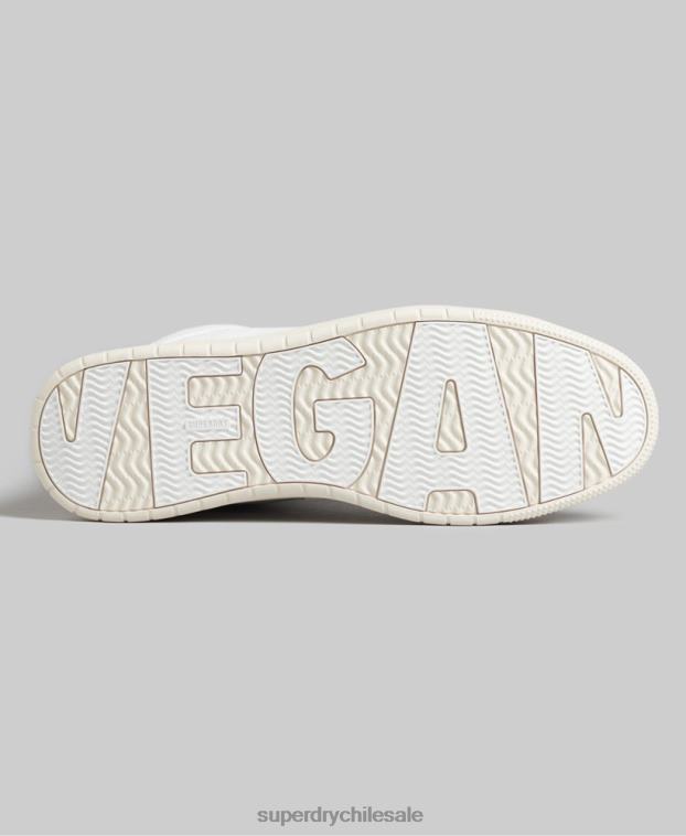 hombres Superdry blanco zapatillas altas vintage vegan basket 2R68Z1909