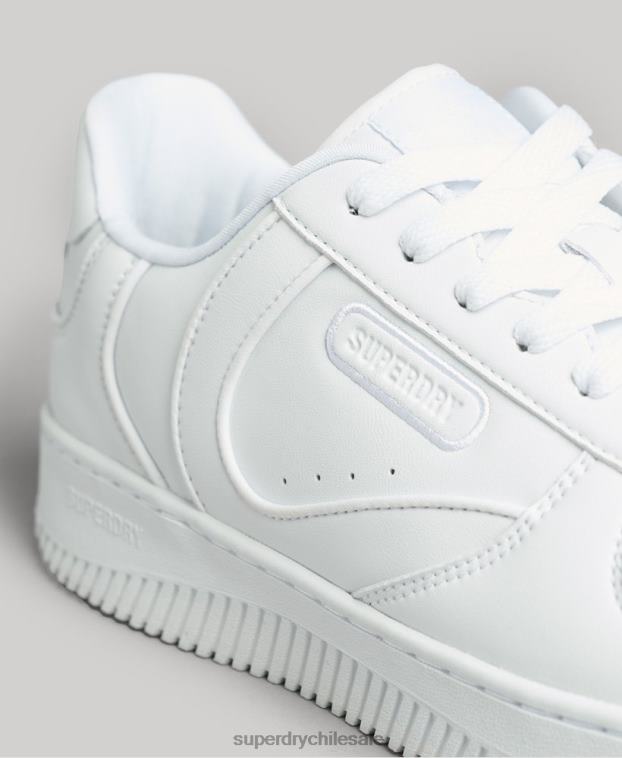 hombres Superdry blanco zapatillas deportivas veganas gruesas 2R68Z1937