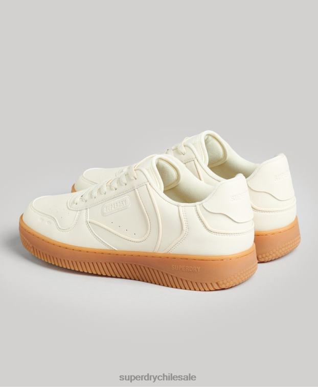 hombres Superdry blanco zapatillas deportivas veganas gruesas 2R68Z1946