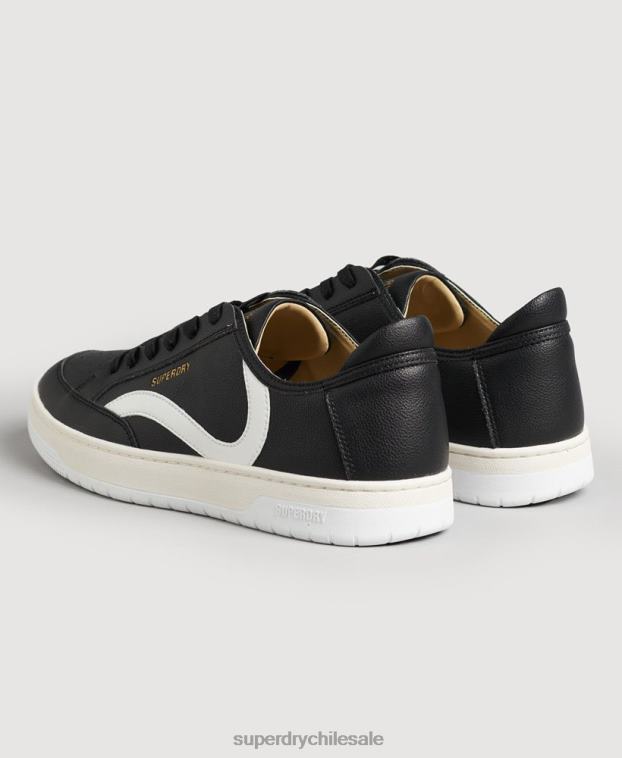 hombres Superdry negro tenis bajos vegan basket 2R68Z1908