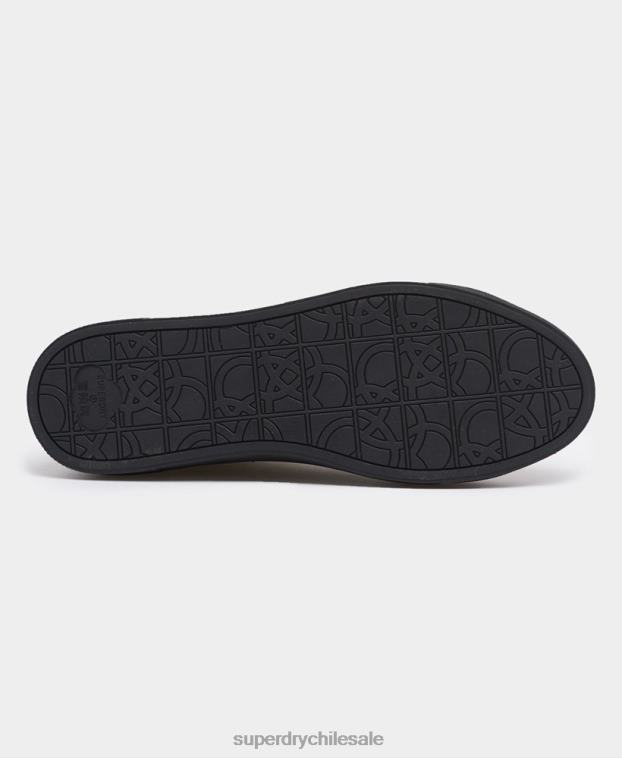 hombres Superdry negro tenis de cancha veganos 2R68Z1941