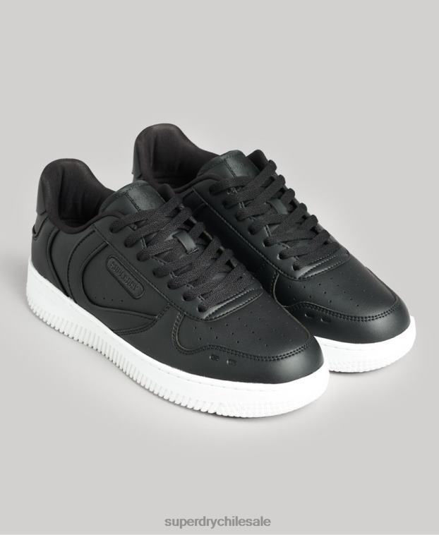 hombres Superdry negro zapatillas deportivas veganas gruesas 2R68Z1938