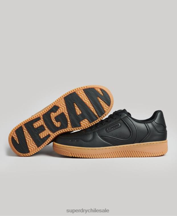 hombres Superdry negro zapatillas deportivas veganas gruesas 2R68Z1943