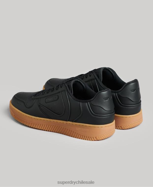 hombres Superdry negro zapatillas deportivas veganas gruesas 2R68Z1943