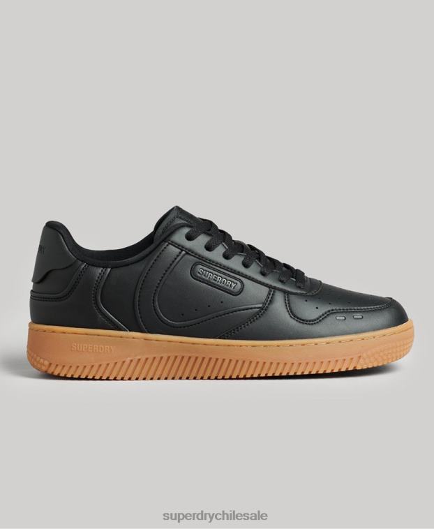 hombres Superdry negro zapatillas deportivas veganas gruesas 2R68Z1943
