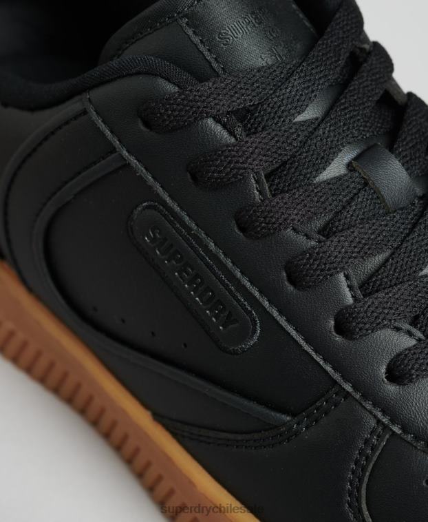 hombres Superdry negro zapatillas deportivas veganas gruesas 2R68Z1943