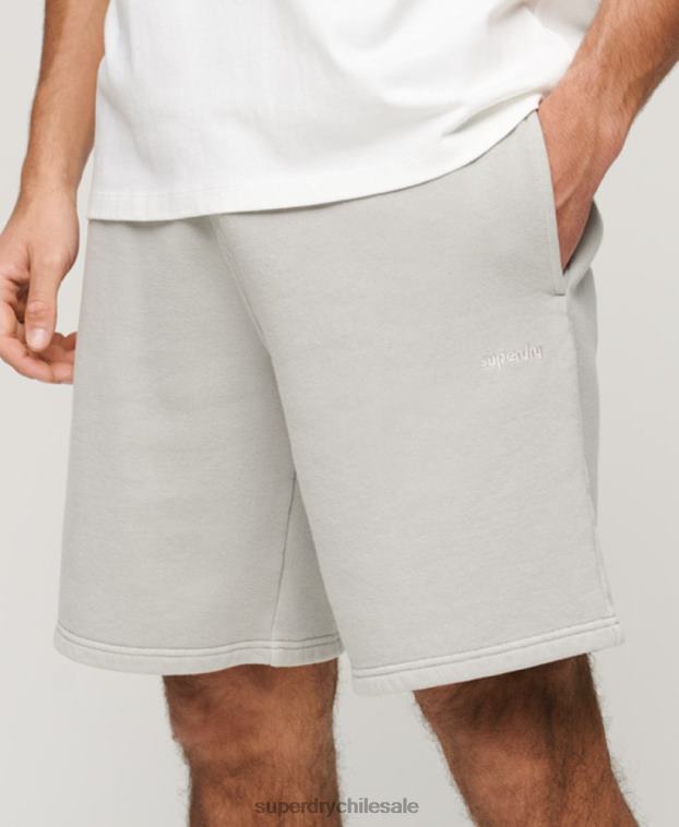 hombres Superdry gris claro pantalones cortos de marca vintage 2R68Z297