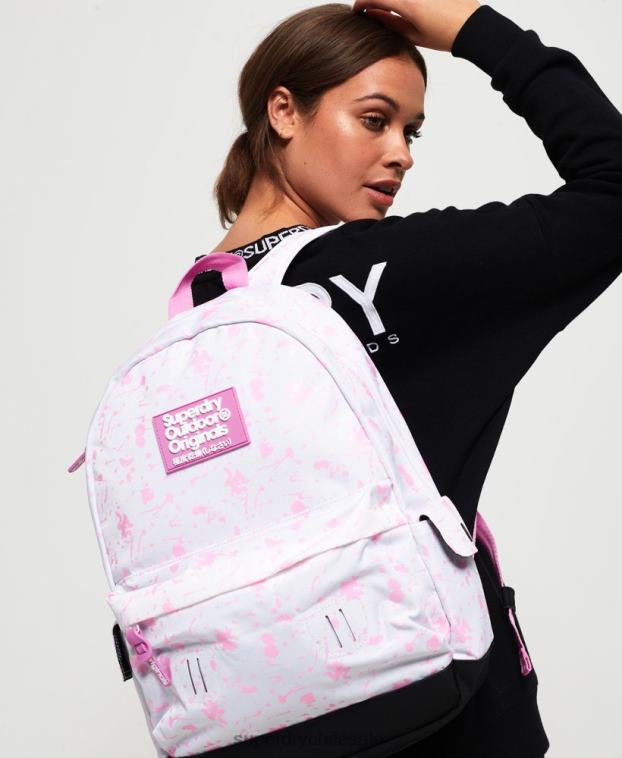 mujer Superdry blanco mochila montana edición impresa cambio de color 2R68Z4331