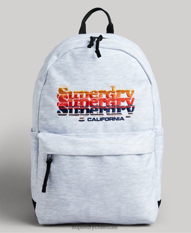 mujer Superdry gris claro mochila con motivo gráfico 2R68Z1596