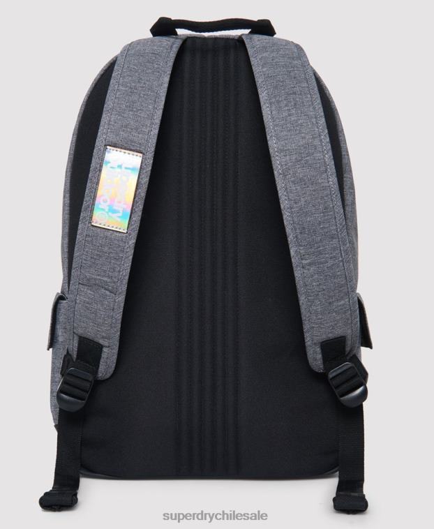 mujer Superdry gris mochila montana con relleno holográfico 2R68Z4222