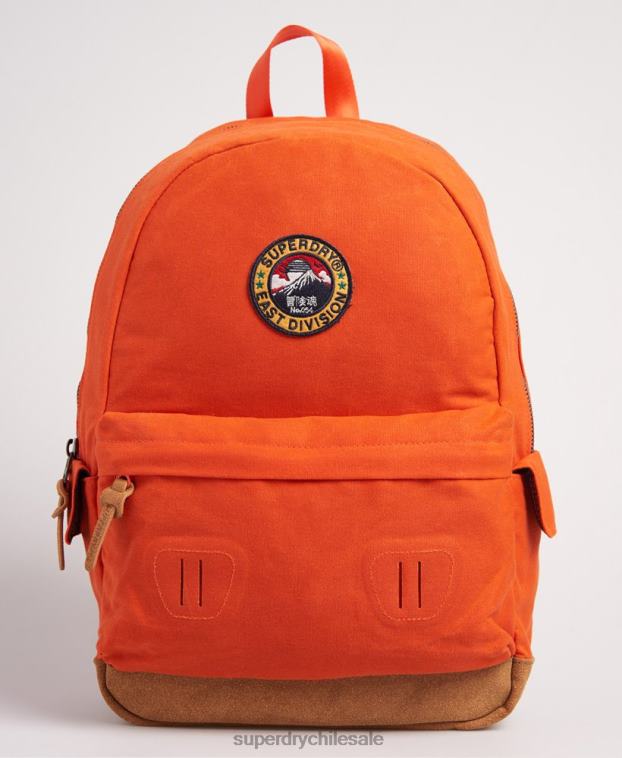 mujer Superdry naranja mochila montana de lona encerada 2R68Z6667