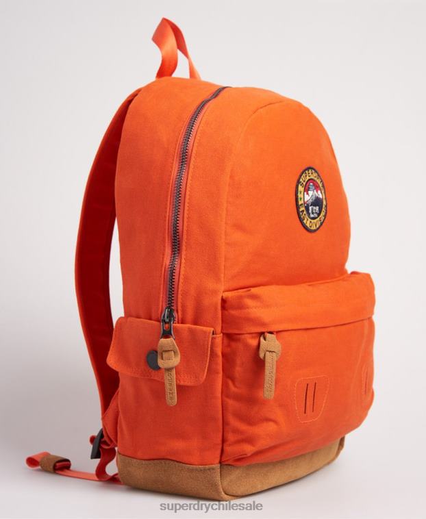 mujer Superdry naranja mochila montana de lona encerada 2R68Z6667