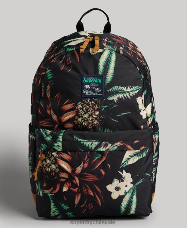 mujer Superdry negro mochila con motivo estampado 2R68Z4217