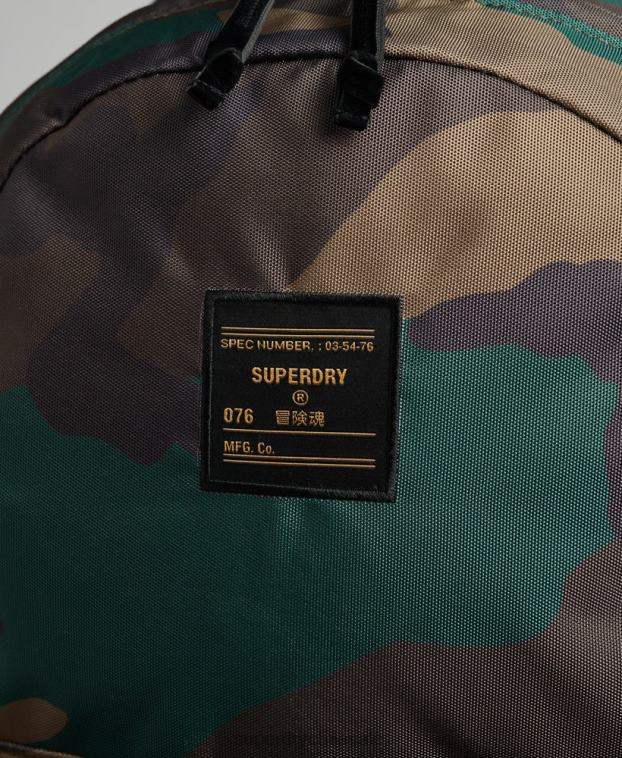 mujer Superdry verde mochila con motivo estampado 2R68Z4225