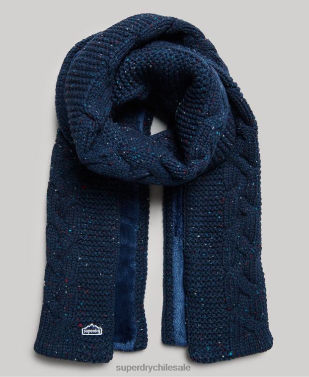 mujer Superdry Armada bufanda de punto de ochos 2R68Z4251