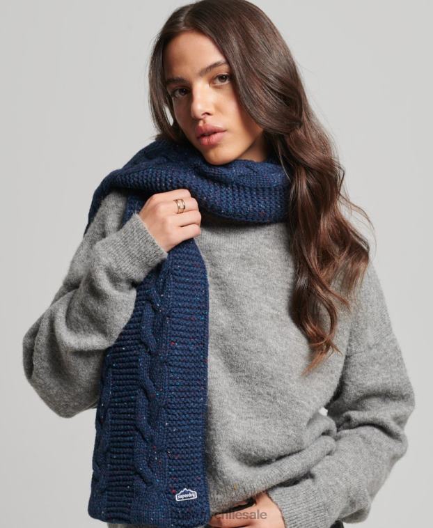 mujer Superdry Armada bufanda de punto de ochos 2R68Z4251