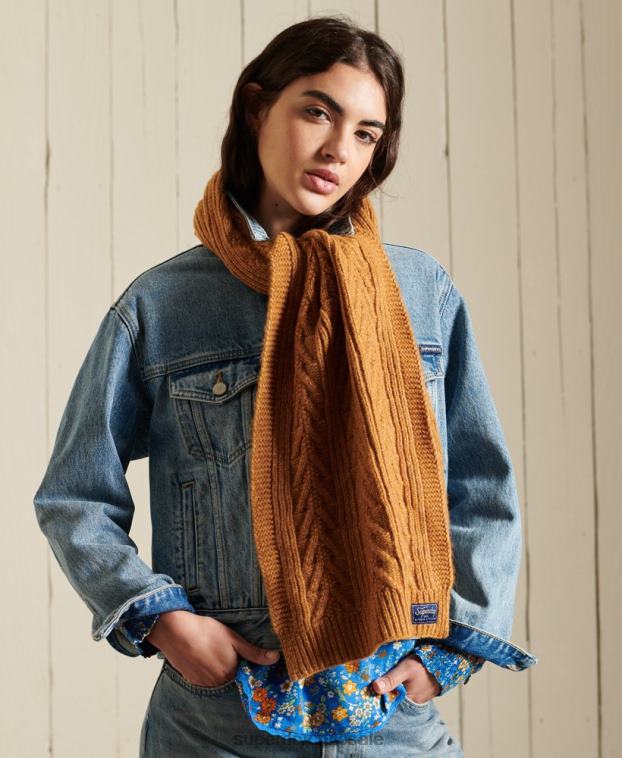 mujer Superdry amarillo bufanda cablelux 2R68Z4303