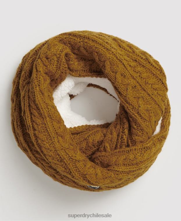 mujer Superdry amarillo redecilla de cable gracie 2R68Z4337