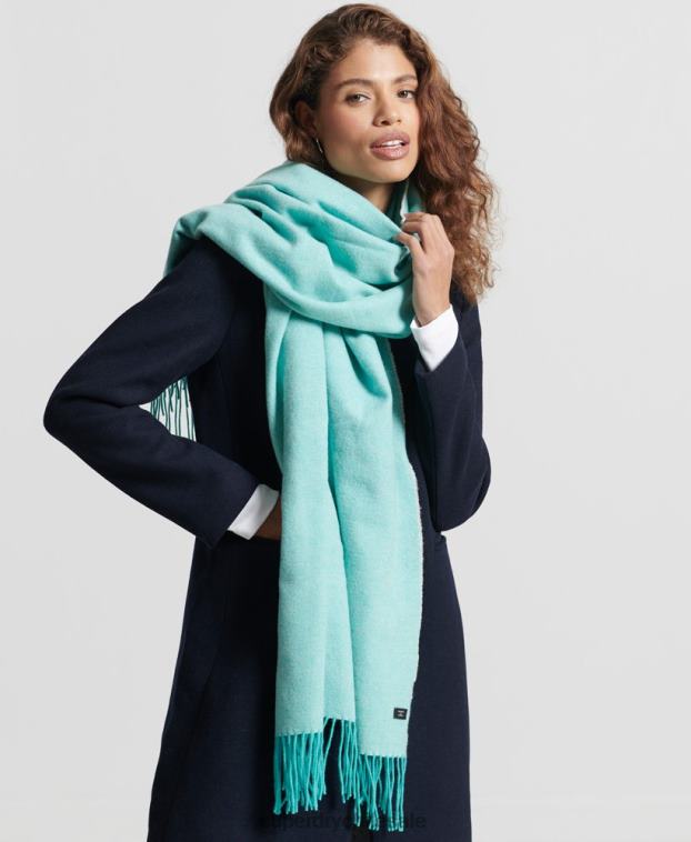 mujer Superdry azul claro bufanda de estudio 2R68Z4282