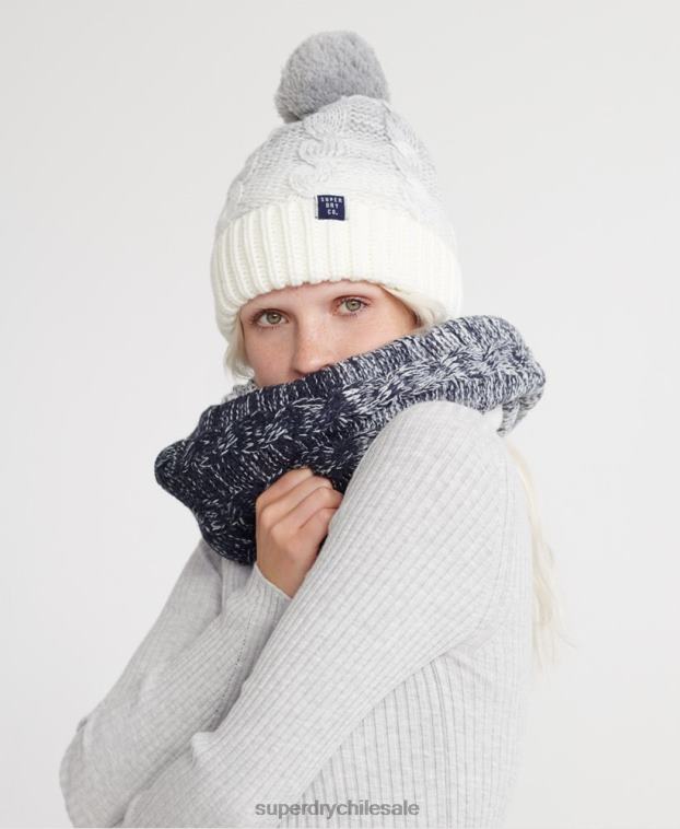 mujer Superdry azul redecilla de cable clarrie 2R68Z4332